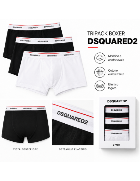 DSQUARED2 - parigamba - Uomo - boxer dsquared2